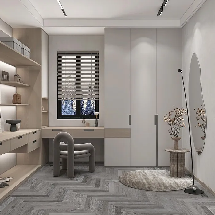 wooden open wardrobe